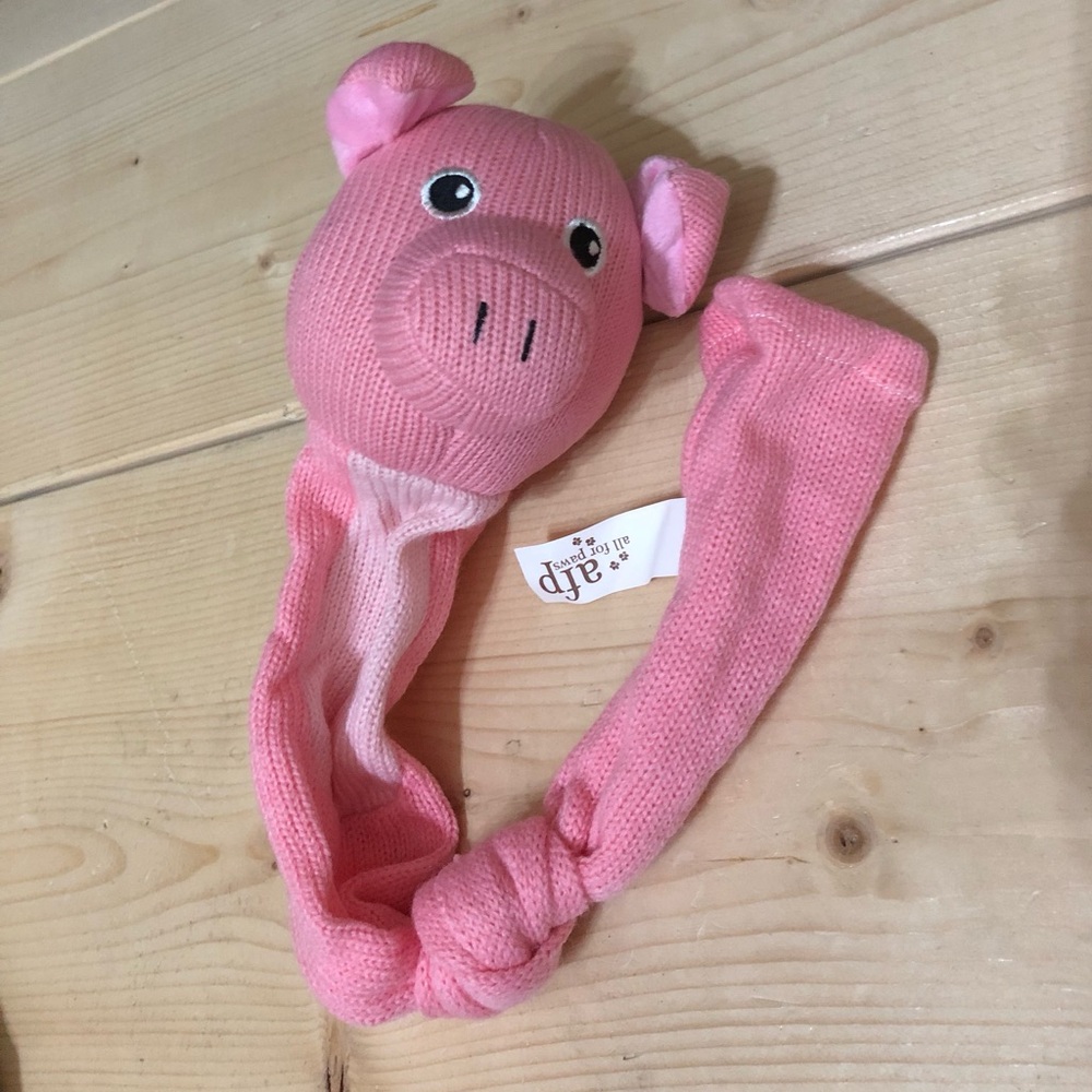 AFP All For Paws pig head pet toys NWOT length 20”